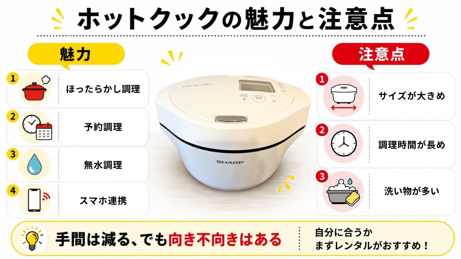 ホットクックのメリットデメリット