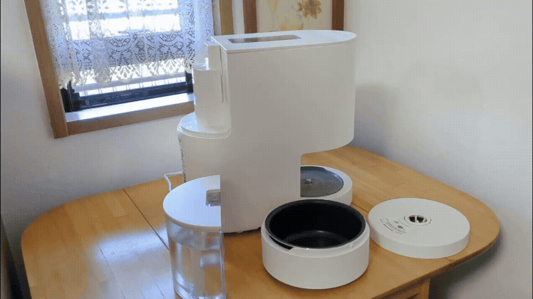 パナソニック自動炊飯器「SR-AX1」に水タンクをセット