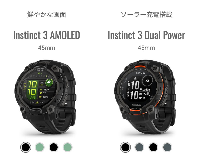 ガーミンのInstinct(インスティクト)シリーズ