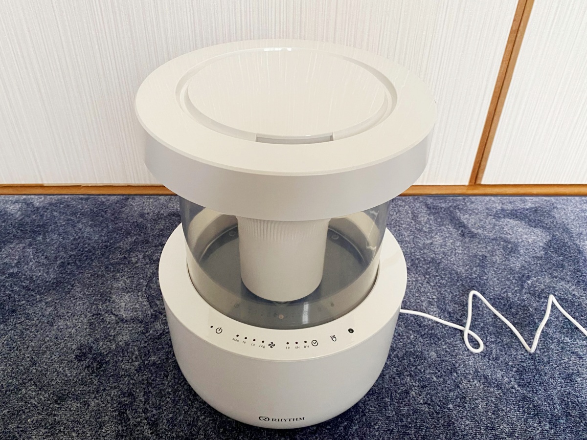 リズムのプールレス加湿器「MIST300」の使用準備完了
