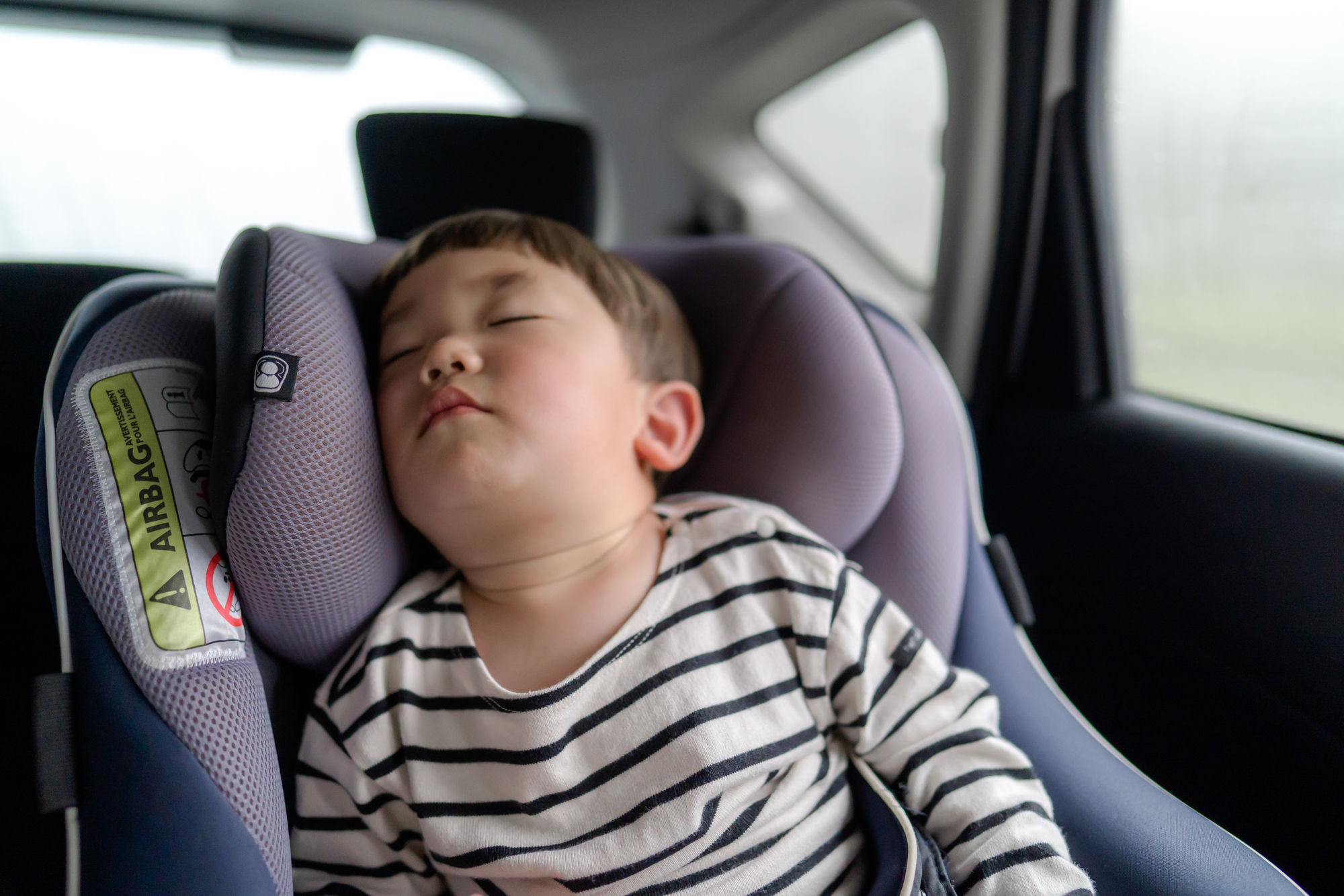 車内を保護しながらチャイルドシートを使うイメージ