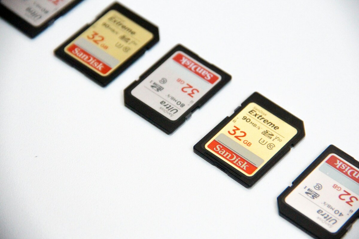 カメラ用SDカードの容量と速度を選ぶイメージ