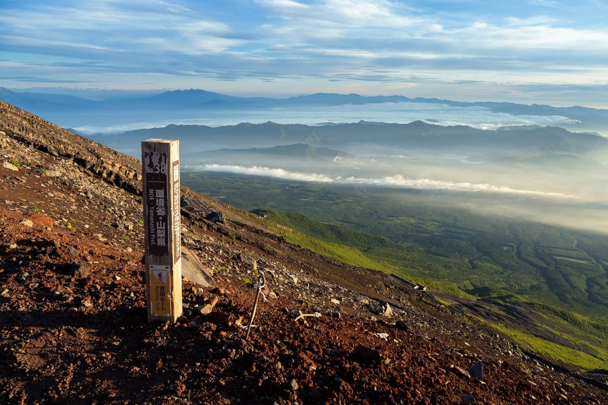コースタイムの確認に使う登山道の標識